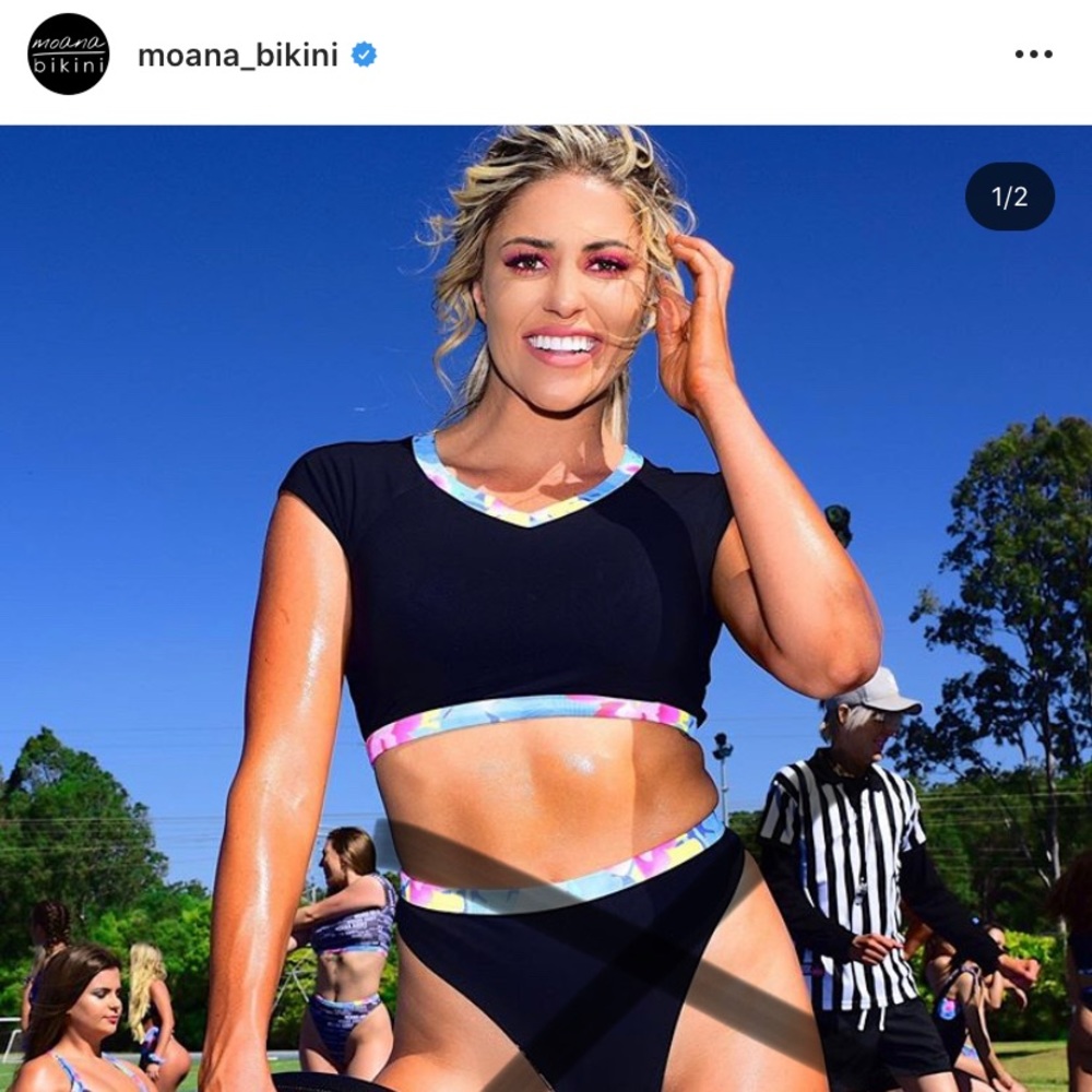 Moana crop swim top